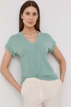 Γυναικεία Κοντομάνικο Λευκό μπλουζάκι Morgan πράσινο