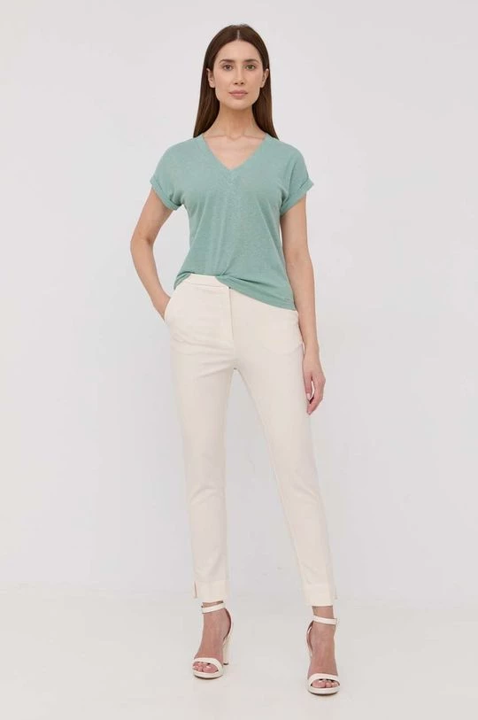 Γυναικεία Κοντομάνικο Λευκό μπλουζάκι Morgan πράσινο - Image 2