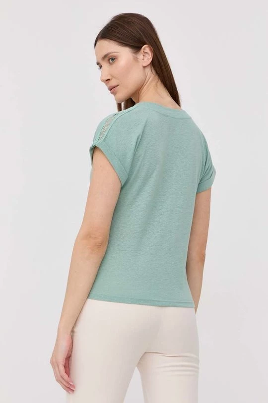 Γυναικεία Κοντομάνικο Λευκό μπλουζάκι Morgan πράσινο - Image 3