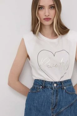 Γυναικεία Κοντομάνικο Μπλουζάκι Morgan χρώμα: άσπρο