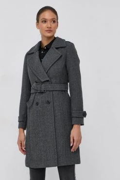 Γυναικεία Παλτά Παλτό από μείγμα μαλλιού Morgan γκρι