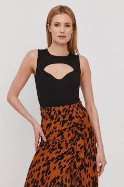 Γυναικεία Αμάνικος Top Morgan χρώμα: μαύρο