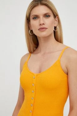 Γυναικεία Αμάνικος Top Morgan πορτοκαλί