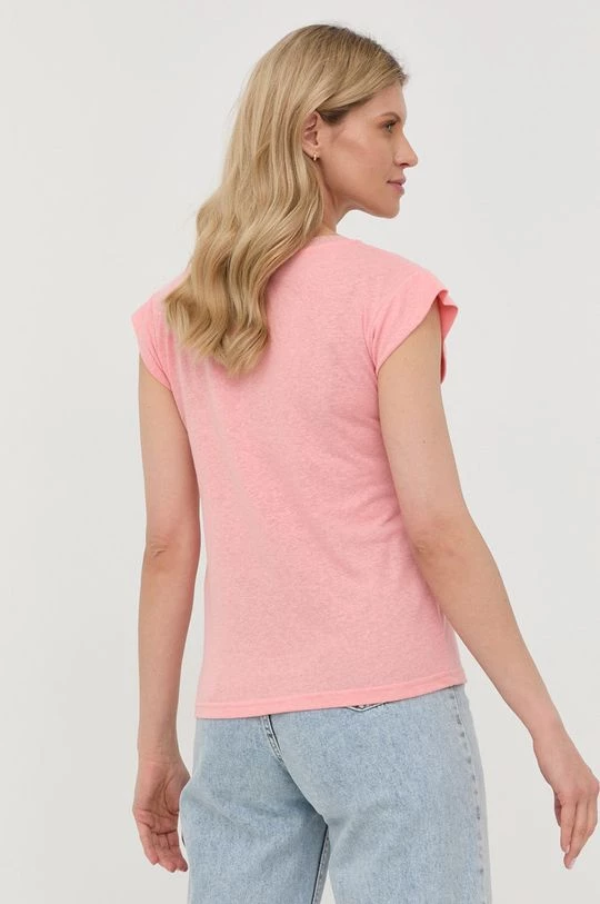 Γυναικεία Κοντομάνικο Λευκό μπλουζάκι Morgan ροζ - Image 3