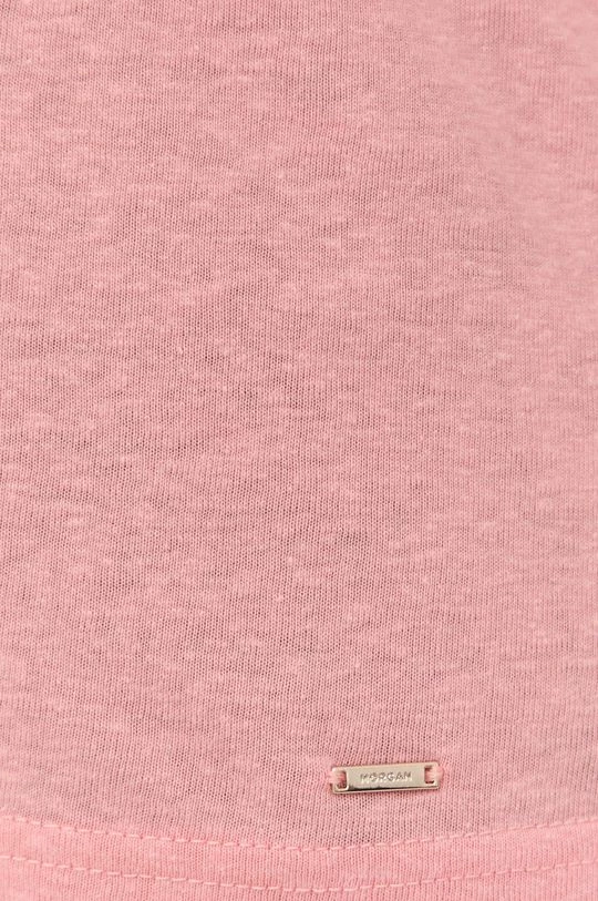 Γυναικεία Κοντομάνικο Λευκό μπλουζάκι Morgan ροζ - Image 6