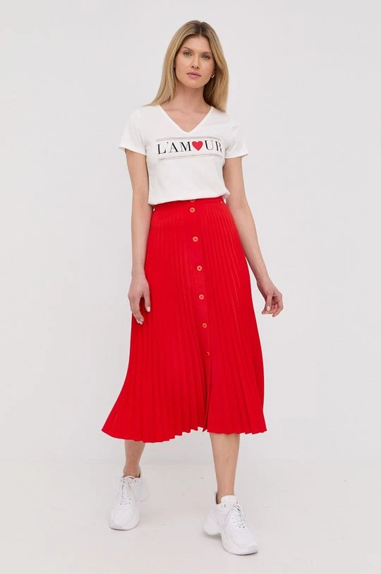 Γυναικεία Κοντομάνικο Μπλουζάκι Morgan χρώμα: άσπρο - Image 2