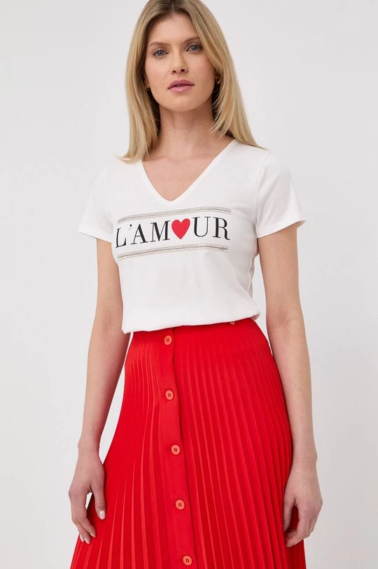 Γυναικεία Κοντομάνικο Μπλουζάκι Morgan χρώμα: άσπρο - Image 4