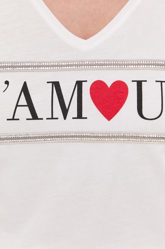 Γυναικεία Κοντομάνικο Μπλουζάκι Morgan χρώμα: άσπρο - Image 5