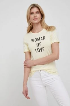 Γυναικεία Κοντομάνικο Μπλουζάκι Morgan χρώμα: κίτρινο