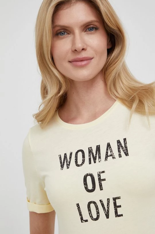 Γυναικεία Κοντομάνικο Μπλουζάκι Morgan χρώμα: κίτρινο - Image 4