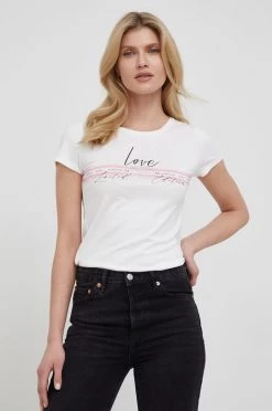 Γυναικεία Κοντομάνικο Μπλουζάκι Morgan χρώμα: άσπρο