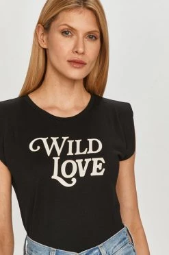 Γυναικεία Κοντομάνικο Morgan - Μπλουζάκι μαύρο