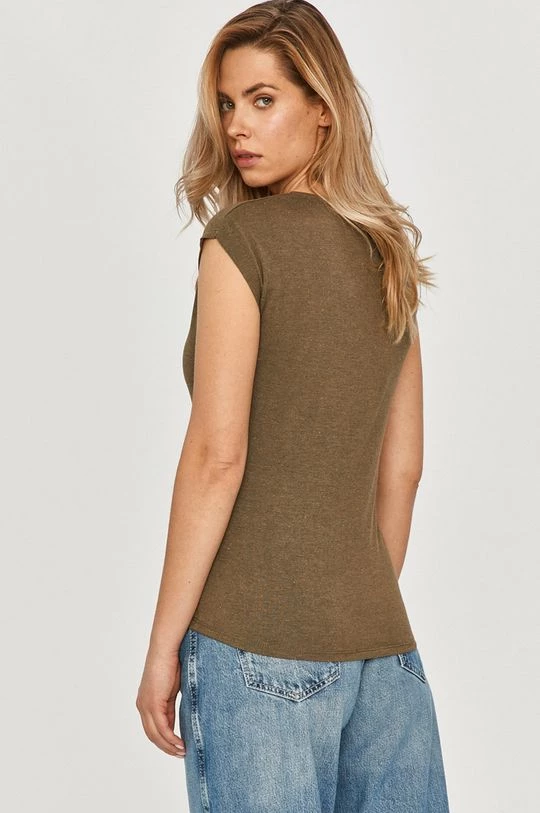 Γυναικεία Κοντομάνικο Morgan - Μπλουζάκι σκούρο πράσινο - Image 3