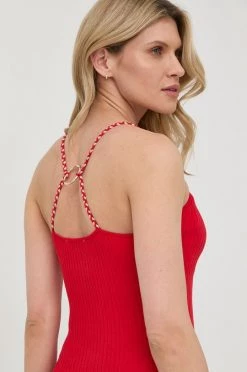 Γυναικεία Αμάνικος Top Morgan κόκκινο