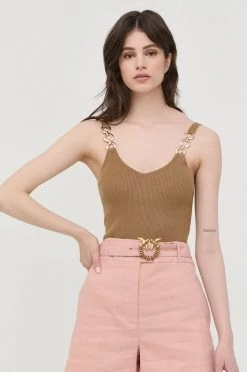 Γυναικεία Αμάνικος Top Morgan πράσινο