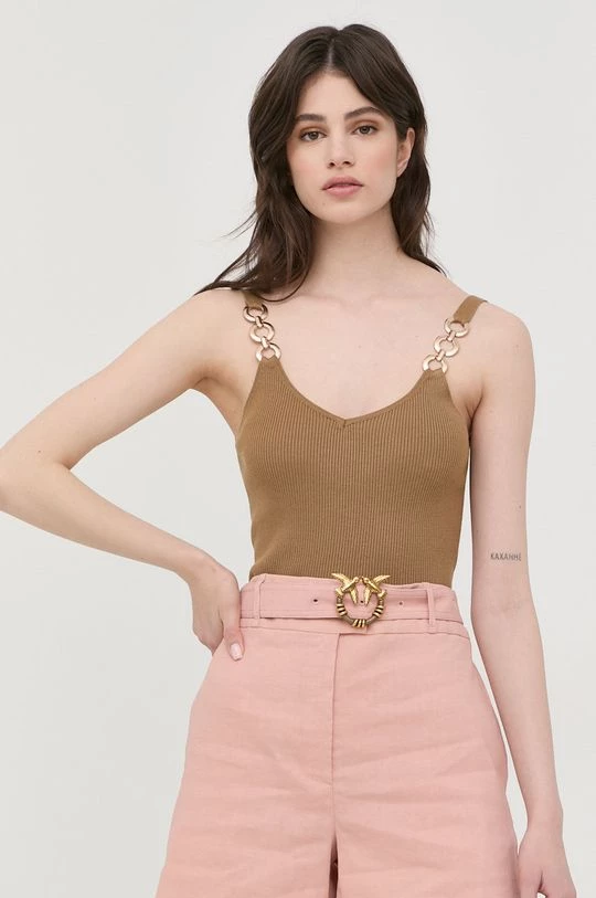 Γυναικεία Αμάνικος Top Morgan πράσινο