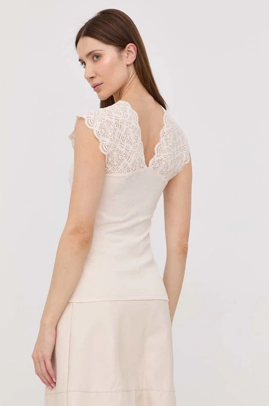 Γυναικεία Κοντομάνικο Top Morgan μπεζ - Image 3