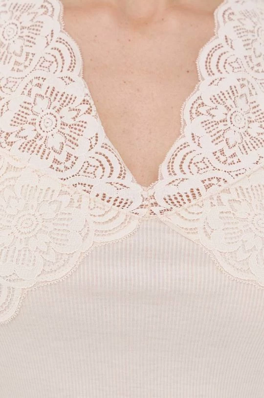 Γυναικεία Κοντομάνικο Top Morgan μπεζ - Image 5