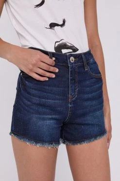 Γυναικεία Σορτς Τζιν σορτς Morgan χρώμα: ναυτικό μπλε