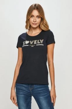 Γυναικεία Κοντομάνικο Morgan - Μπλουζάκι σκούρο μπλε