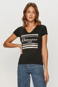 Γυναικεία Κοντομάνικο Morgan - Μπλουζάκι μαύρο