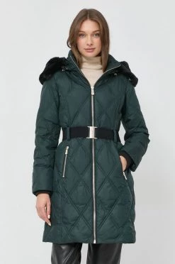 Γυναικεία Μακριά μπουφάν Μπουφάν με επένδυση από πούπουλα Morgan πράσινο,