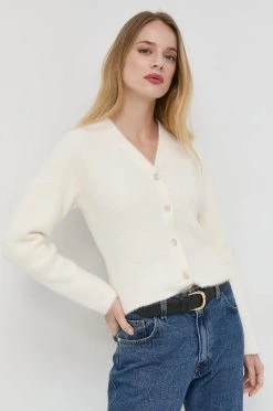 Γυναικεία Με φερμουάρ Πλεκτή ζακέτα Morgan μπεζ