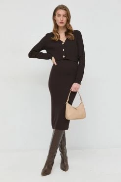 Γυναικεία Φορέματα Φόρεμα και ζακέτα Morgan καφέ,