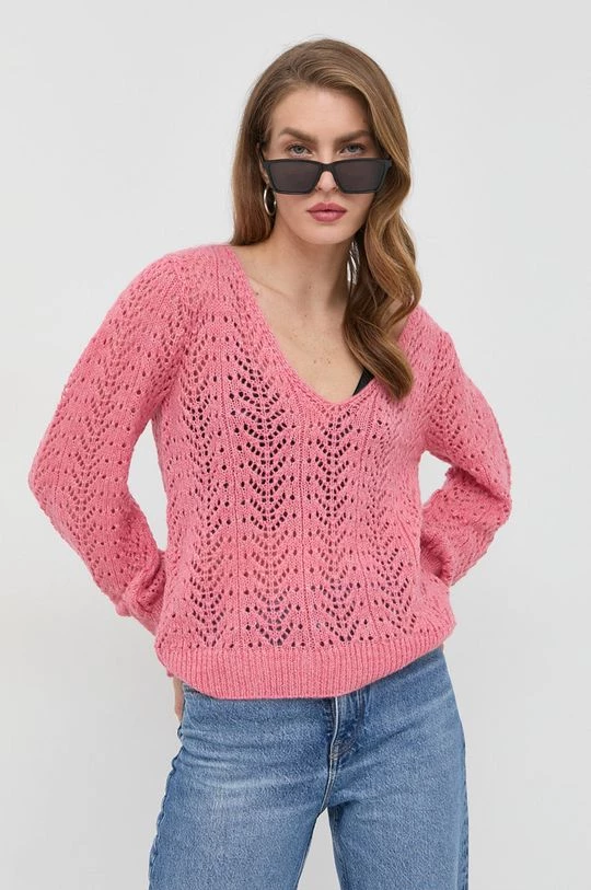 Γυναικεία Χωρίς φερμουάρ Πουλόβερ με προσθήκη μαλλιού Morgan χρώμα: ροζ, - Image 4