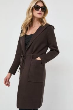 Γυναικεία Με φερμουάρ Πλεκτή ζακέτα Morgan καφέ