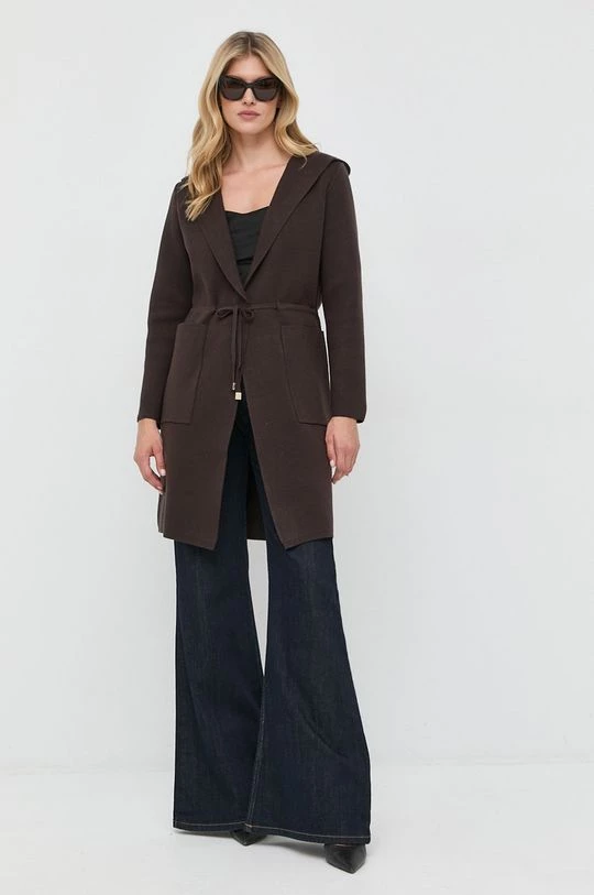 Γυναικεία Με φερμουάρ Πλεκτή ζακέτα Morgan καφέ - Image 2