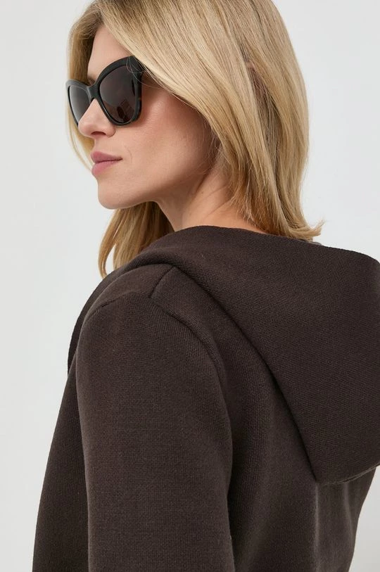 Γυναικεία Με φερμουάρ Πλεκτή ζακέτα Morgan καφέ - Image 4