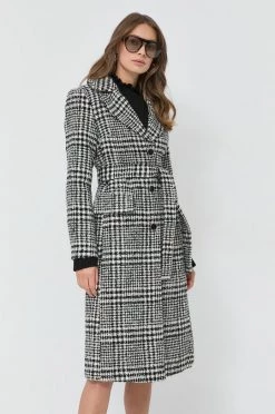 Γυναικεία Παλτά Παλτό από μείγμα μαλλιού Morgan άσπρο,