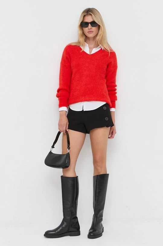 Γυναικεία Χωρίς φερμουάρ Πουλόβερ με προσθήκη μαλλιού Morgan χρώμα: κόκκινο, - Image 2