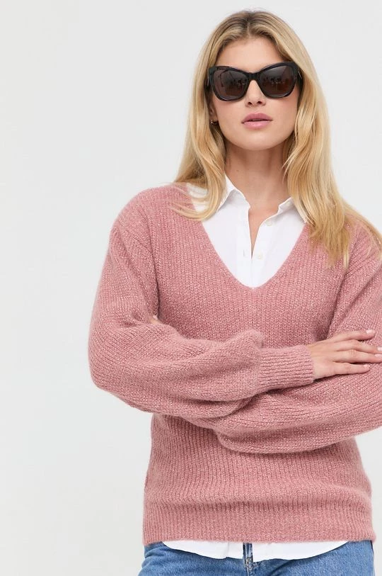 Γυναικεία Χωρίς φερμουάρ Πουλόβερ με προσθήκη μαλλιού Morgan χρώμα: ροζ, - Image 4