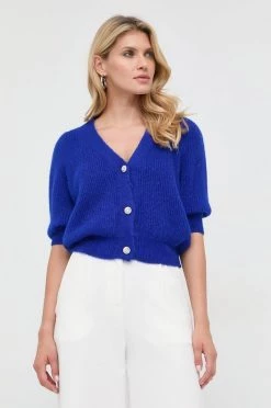 Γυναικεία Με φερμουάρ Ζακέτα από μίγμα μαλλιού Morgan ναυτικό μπλε