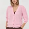 Γυναικεία Με φερμουάρ Ζακέτα από μίγμα μαλλιού Morgan ροζ