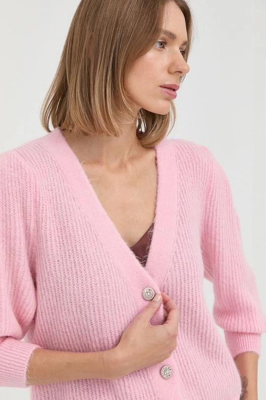 Γυναικεία Με φερμουάρ Ζακέτα από μίγμα μαλλιού Morgan ροζ - Image 4