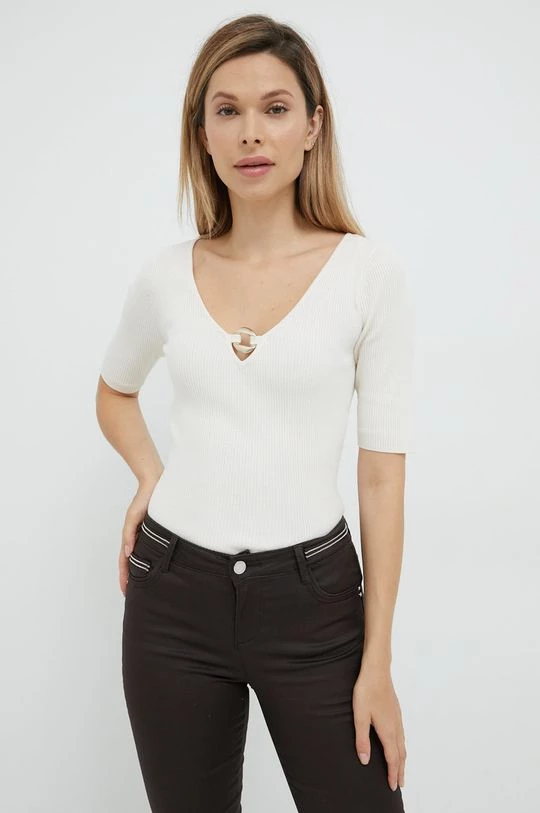 Γυναικεία Κοντομάνικο Μπλουζάκι Morgan μπεζ - Image 2